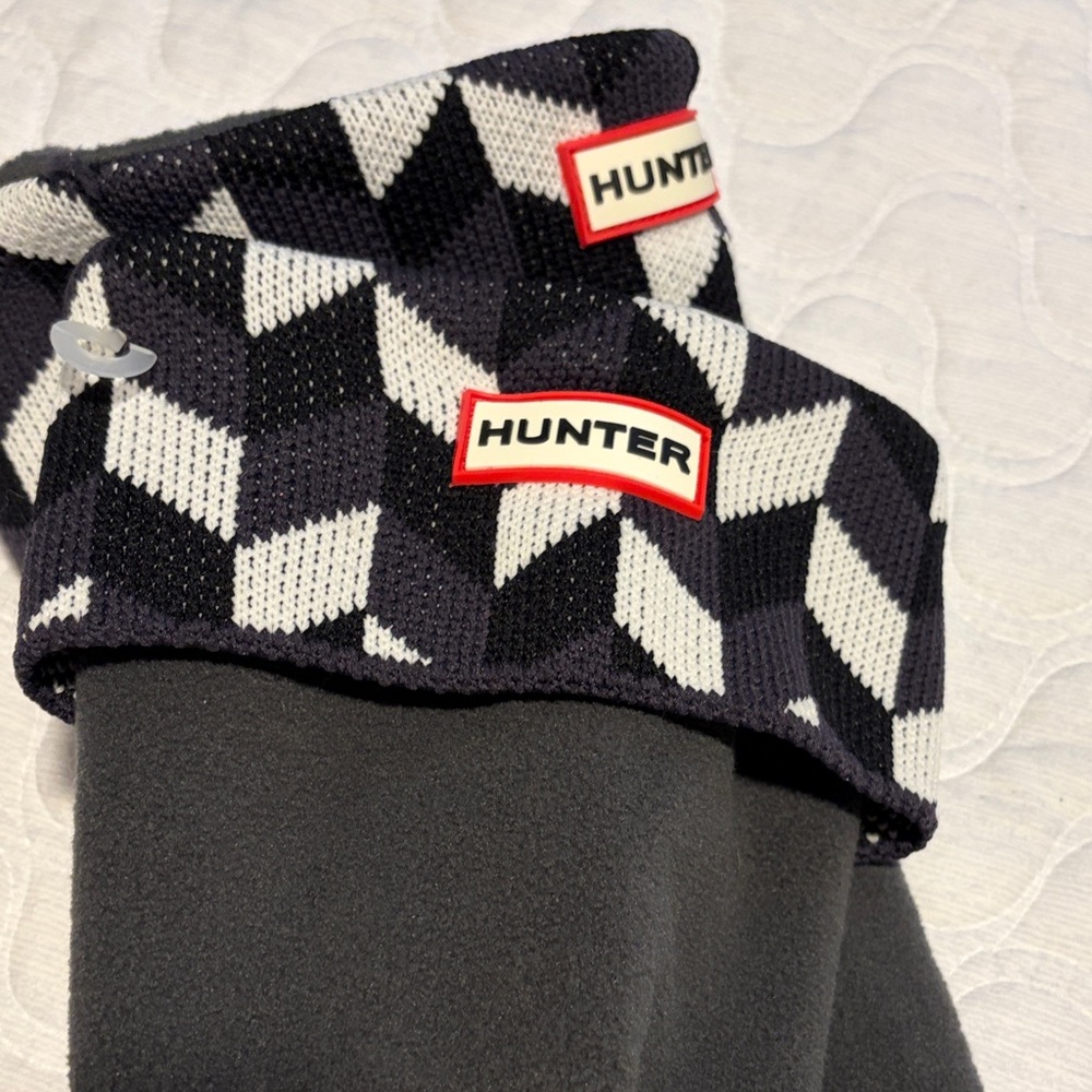 Hunter Geometric Dazzle Tall Fleece Welly Socks - Picture 2 of 3